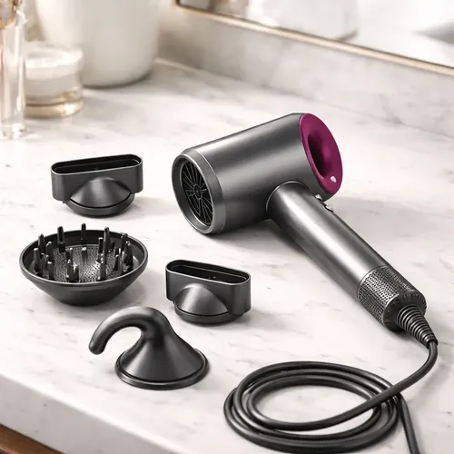 Set Secador De Pelo Oryx 1600w Con Difusor Rizador Ion