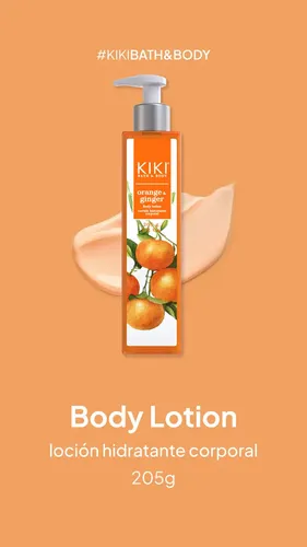 Kiki Idraet Orange Y Ginger Locion Hidratante Corporal 205g Fragancia Citrico