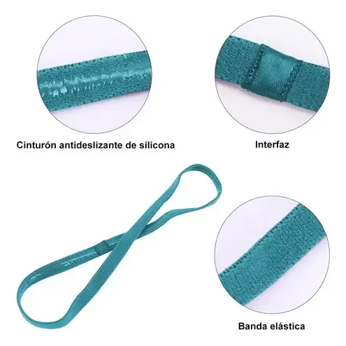Diademas Deportivas Elásticas 8uds Antitranspirantes Para Mx