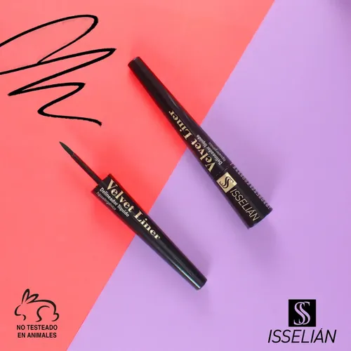 Delineador De Ojos Líquido Isselian Velvet Liner Total Black Mate Hipoalergénico