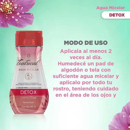 Teatrical Agua Micelar Detox 600 Ml