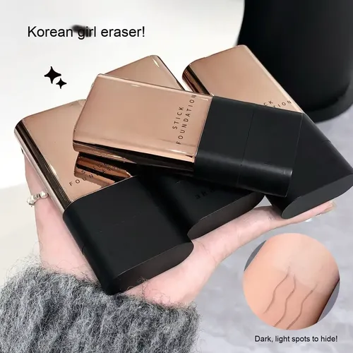 Base Maquillaje Barra Stick Foundation Brocha Larga Duracion