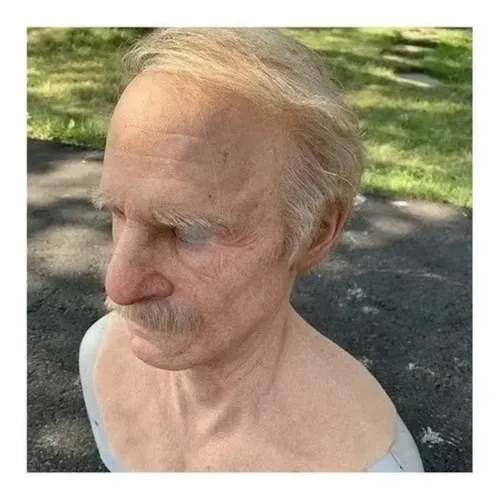 Máscara De Anciano Realista 3d, Accesorio Para Disfraz