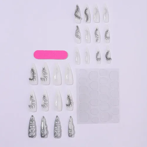 Uñas Postizas Oscuras Y Frescas De Estilo Europeo Y