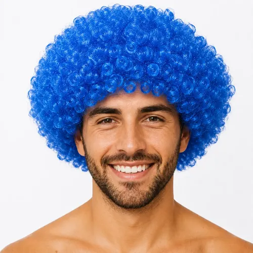 5 Pelucas Afro Colores Varios Cotillon Luminoso Carioca