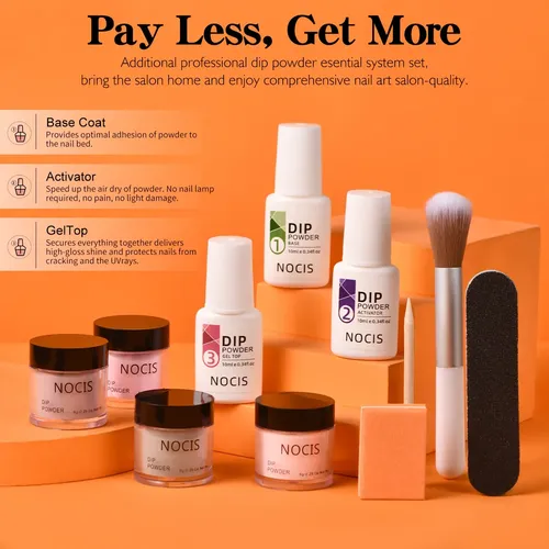 Kit De Inicio De Manicura Dip Powder, Polvo De Inmersión Acr