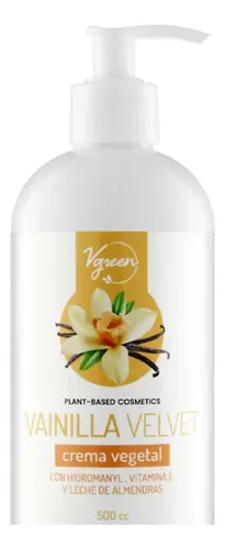 Crema Corporal Vegetal Vgreen Vainilla Velvet para Todo Tipo de Piel 500 mL