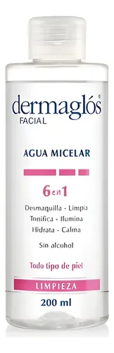 Dermaglos Facial Agua Miceral 6 En 1 Limpieza Ttp 200ml