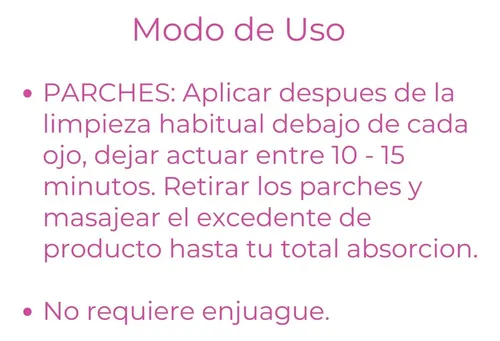 Idraet Niacinamide & Caffeine Eye Patch Bolsas Y Ojeras X24u Momento De Aplicación Día/noche Tipo De Piel Todo Tipo De Piel