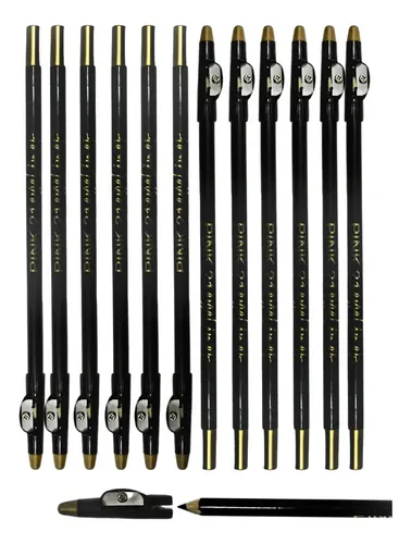 Lápiz Delineador De Ojos Pink 21 Color Negro Con Sacapuntas
