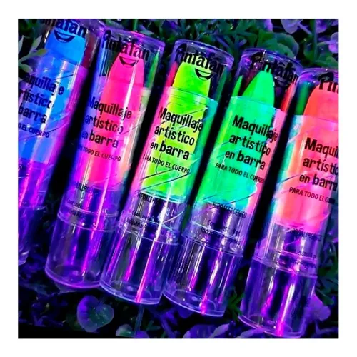 Lápiz Labial Barra Fluo Cotillón Maquillaje Neón Pintafan