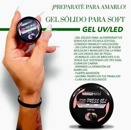 Kit Soft Gel 50 Tips Paris Night + Gel Solido Press Original