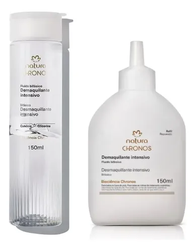 Repuesto De Desmaquillante Intensivo Bifásico Natura Chronos Limpiador Para Rostro Y Ojos X 150 Ml