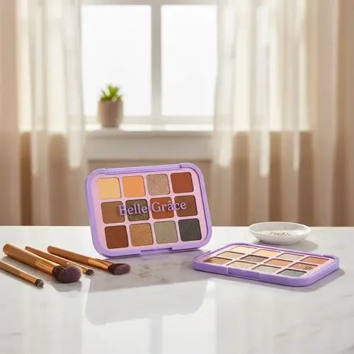 Paleta Tono 02 Sombras De Ojos 12 Colores Mate Brillante Maquillaje Rostro Veoquiero
