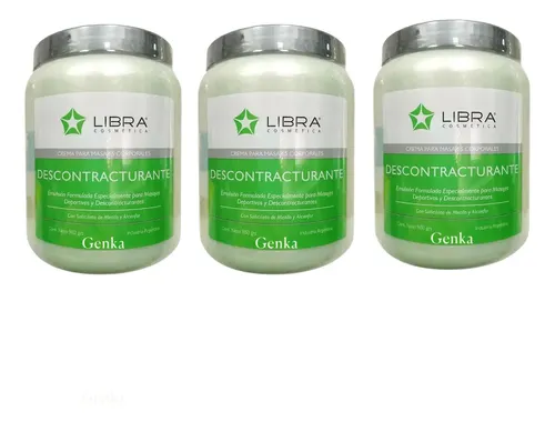 Kit X3 Crema Masajes Descontracturantes Alcanfor 1k Libra