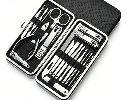 Kit Manicura Y Pedicura 19 En 1 Acero Inox
