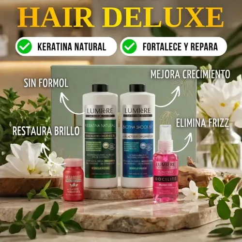 Kit Keratina Natural +biotina +anti Frizz+ Ampolla Nutricion
