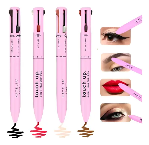 Maquillaje 4 En 1 Delineador De Ojos Labios Cejas Iluminador
