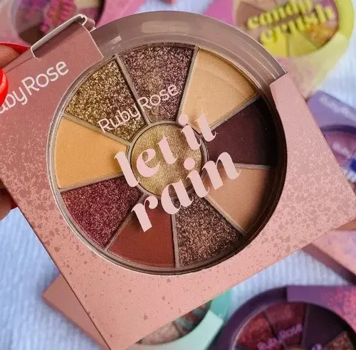 Pocket Kit Paleta 9 Sombras + Iluminador Ruby Rose Hb1075