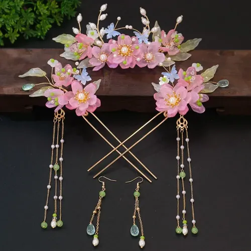 Set De Accesorios Para Peinado De Boda Estilo Chino