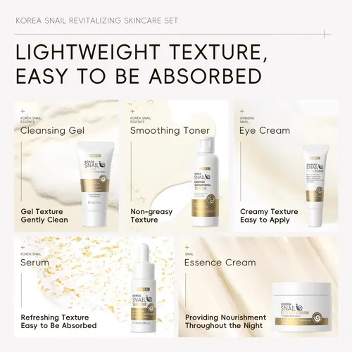 Set Para El Cuidado De La Piel Snail Mucin, Kit De Reparació