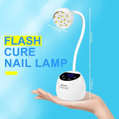 Lámpara Uv Led 36w Mekk Gooseneck Con Sensor Y Usb-c