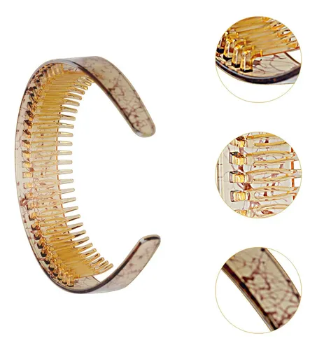 Diadema Dentada Para Mujer, Accesorio Informal Café Ligero