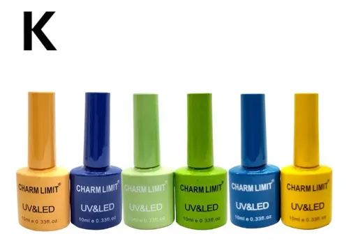 Kit Semipermanentes Charm Limit 10ml Cabina Esmaltes Uñas X6