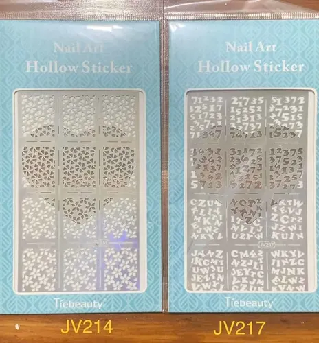 Vinilos Stencil Sticker Para Uñas Decoración Arte Nail Art