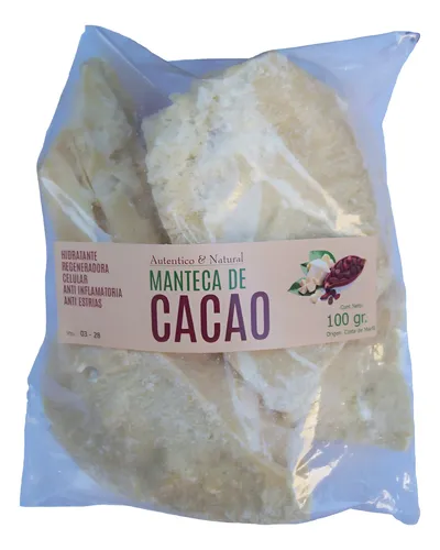 Manteca De Cacao X 100 Grs. Pura Antiage Hidratante En Once.