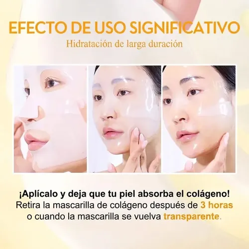 Mascarilla Facial Vitamina C Niacinamida Gel Colageno X 4