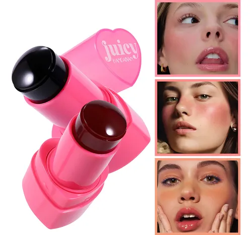 Kit De 3 Barras Rubor Gel Mate Corazón Hidratante Duradero