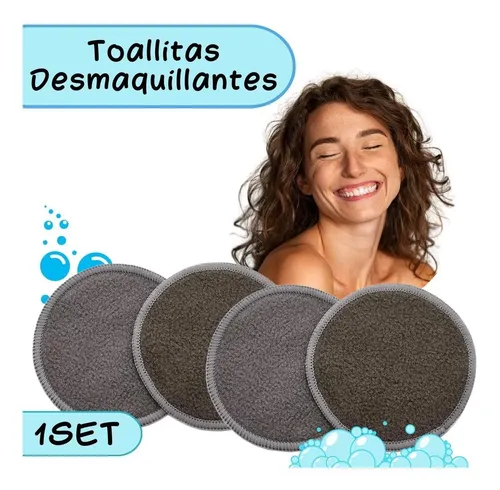 Toallas Desmaquillantes Facial Reutilizables Ecológicas, 4 U