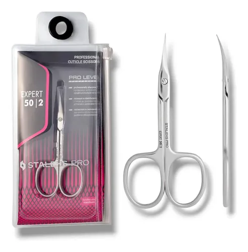 Cortauñas Staleks Pro Se-50/2, tijeras para cutículas, 9 cm, color gris