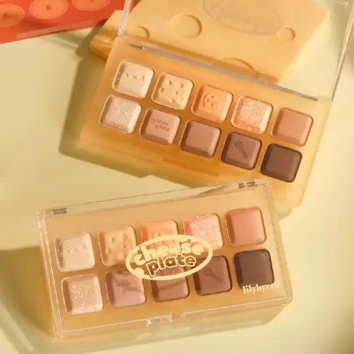 Paleta De Sombras Marron Mate Y Glitter 10 Colores Libybred