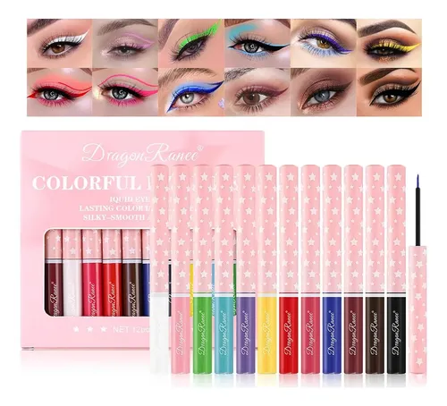 Set Delineadores Líquidos 12 Colores Bekoeen