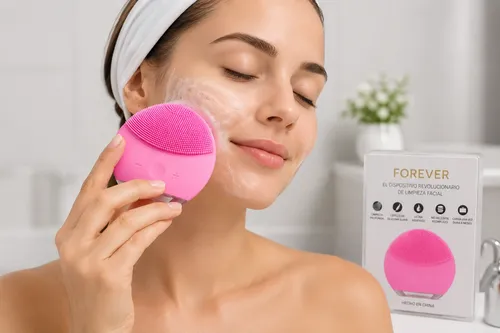 Cepillo Facial Eléctrico De Silicona Recargable Impermeable