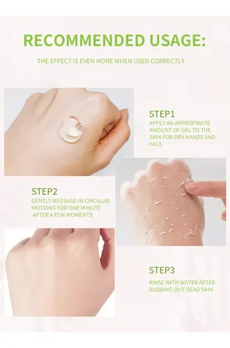 / Gel Esfoliante Suave De Aloe Vera Para Limpeza Profunda /,