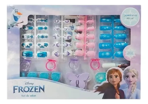 Set Uñas Postizas Frozen Sebigus Niños 48 Unidades Pack Disney