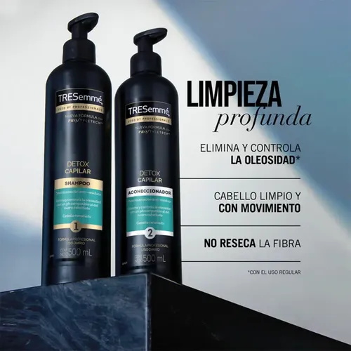 Tresemme Detox Capilar Shampooo 500ml Dosificador