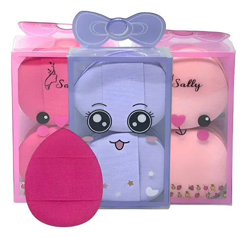 6 Mini Esponjas Puff Para Dedos Corrector Base Maquillaje