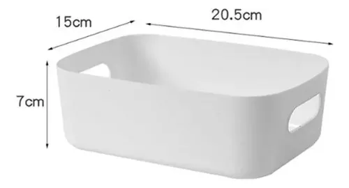 Cesta Organizadora De Maquillaje Blanca For Escritorio