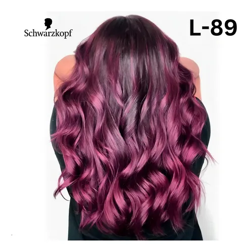 Kit Tintura Schwarzkopf Professional Igora royal Specialities fashion lights tono l-89 mechas rojo violeta para cabello