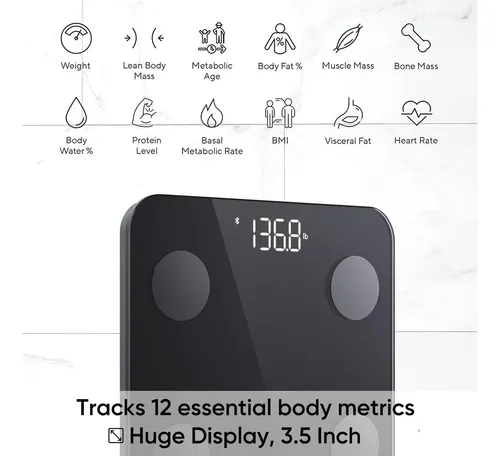 Báscula De Peso Corporal Inteligente Wyze Scale S Con Blueto