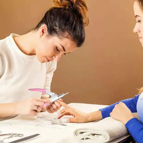 Cortaúñas De Salón Tipo U Acero Inoxidable Para Manicura Rojo