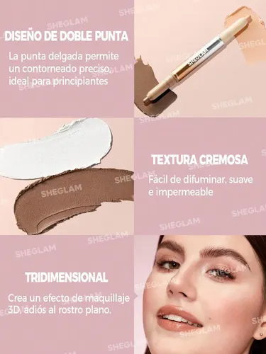 Sheglam Lápiz Contorno Y Iluminador Doble Punta Rostro