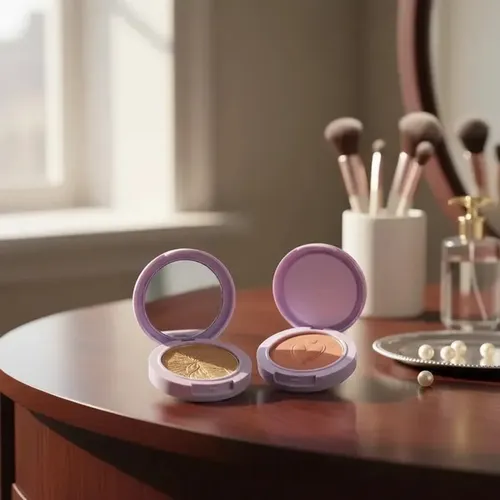 Rubor E Iluminador En Polvo 2 En 1 Maquillaje Veoquiero