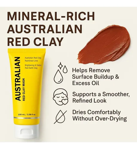 Mascarilla Facial De Arcilla Roja Australiana 50ml