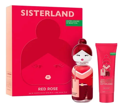 Benetton Sisterland Red Rose – Edt 80 Ml + Loción Corporal 7
