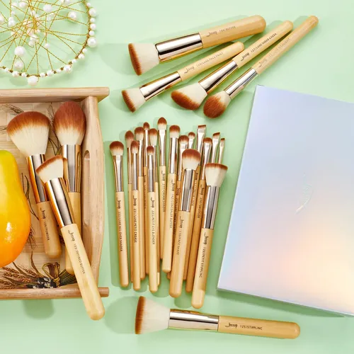 Set De Brochas De Maquillaje Jessup Professional Bamboo 25 P